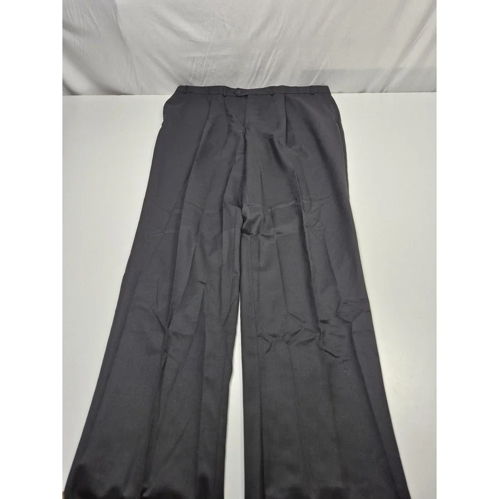 Calvin Klein Suit Mens 50 Long Black Super 140s Wool 2 Piece 45x36 NWT FLAW